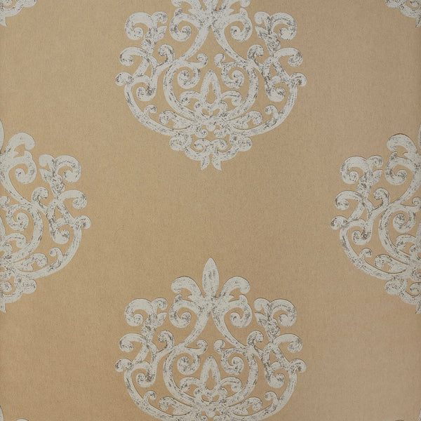 Arran, Metallic Gold Wallcoverings | Thibaut