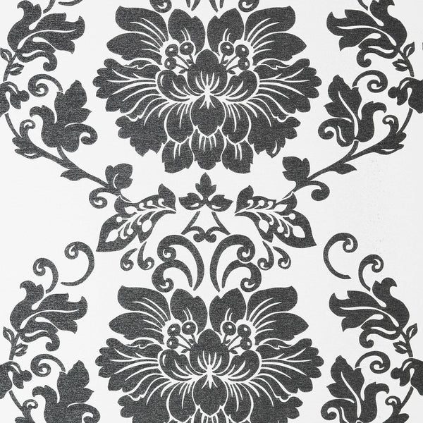 St. Germain, Black on White Wallcoverings | Thibaut