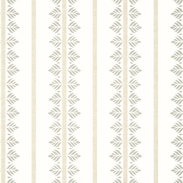 Fern Stripe, Beige Wallcoverings | Thibaut