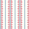 Fern Stripe, Red and Blue