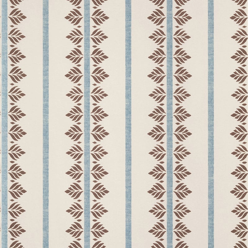 Fern Stripe, Brown and Slate