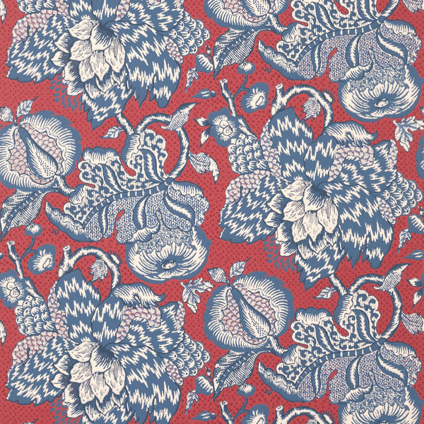 Westmont, Red and Blue Wallcoverings | Thibaut