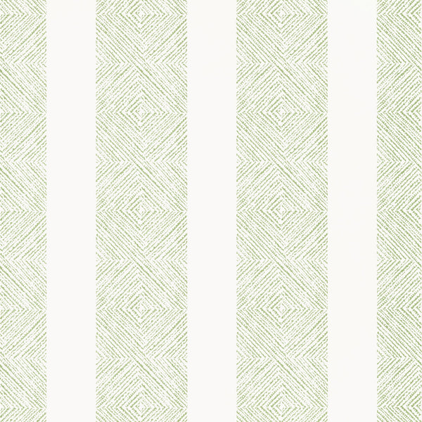 Clipperton Stripe, Green Wallcoverings | Thibaut