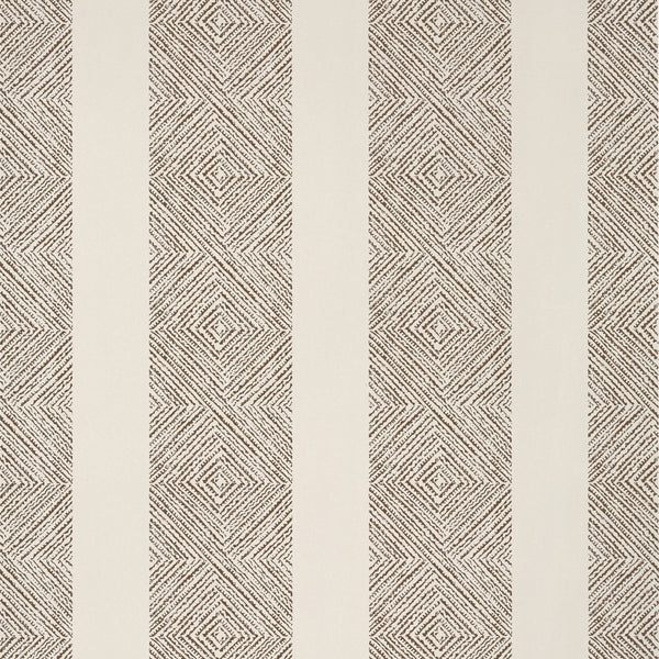 Clipperton Stripe, Brown on Natural Wallcoverings | Thibaut