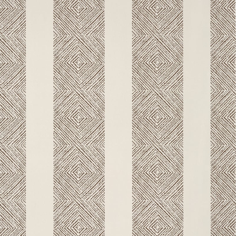 Clipperton Stripe, Brown on Natural