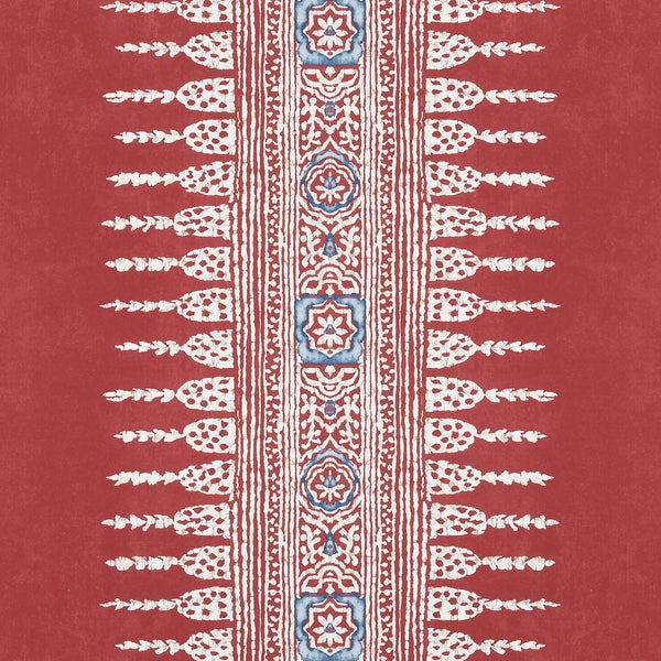 Javanese Stripe, Red Wallcoverings | Thibaut