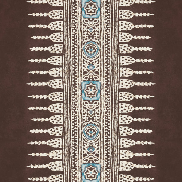 Javanese Stripe, Brown Wallcoverings | Thibaut