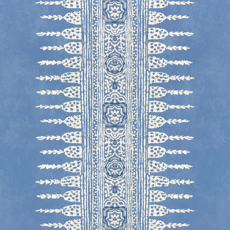 Javanese Stripe, Wedgewood Blue
