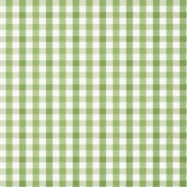 Saybrook Check, Green Wallcoverings | Thibaut