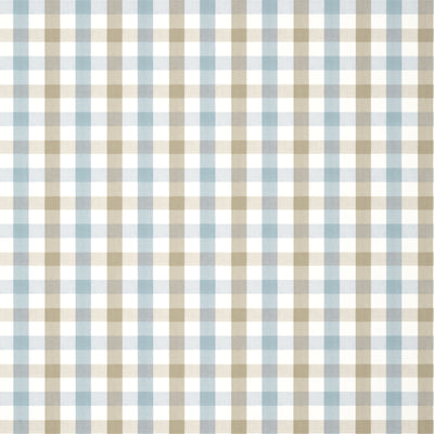 Saybrook Check - Spa Blue and Beige Wallcovering | Anna French