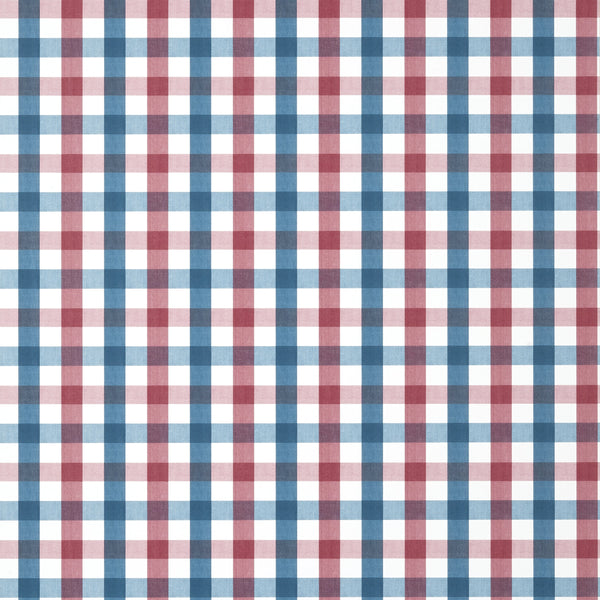 Saybrook Check, Red and Blue Wallcoverings | Thibaut