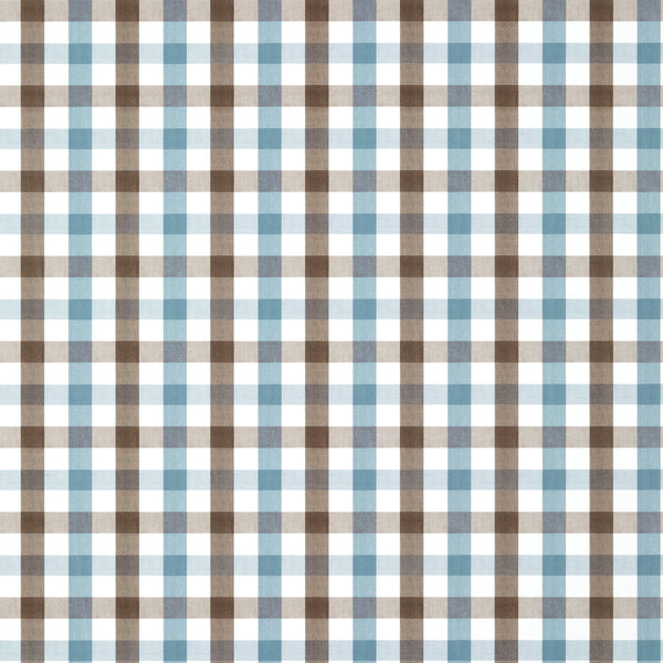 Saybrook Check, Brown and Slate Wallcoverings | Thibaut