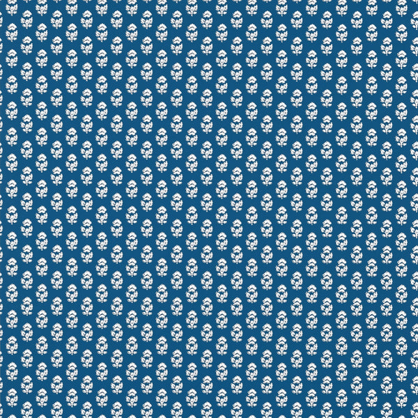 Julian, Prussian Blue Wallcoverings | Thibaut