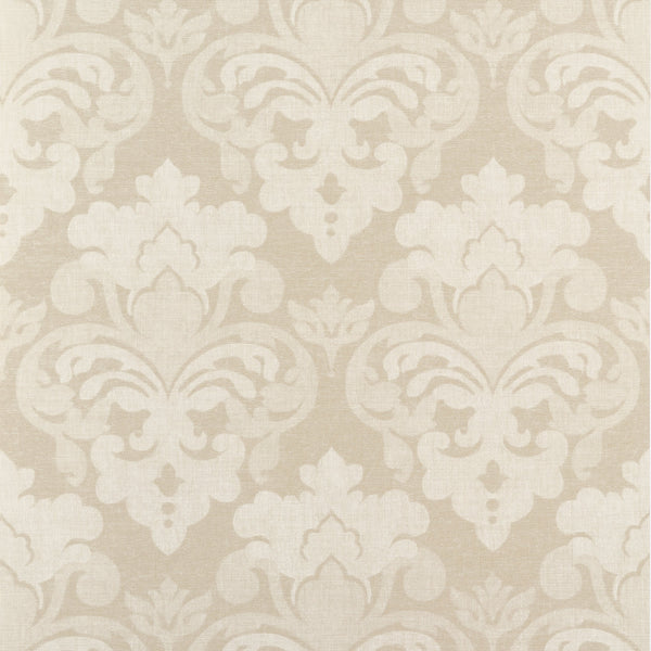 Darcey Damask, Ivory Wallcoverings | Thibaut