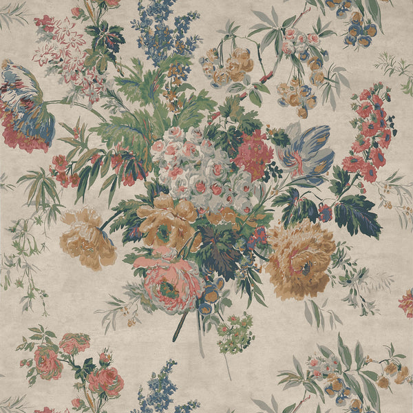 Garden Club, Apricot and Slate Wallcoverings | Thibaut