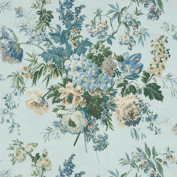 Garden Club, Blue Wallcoverings | Thibaut