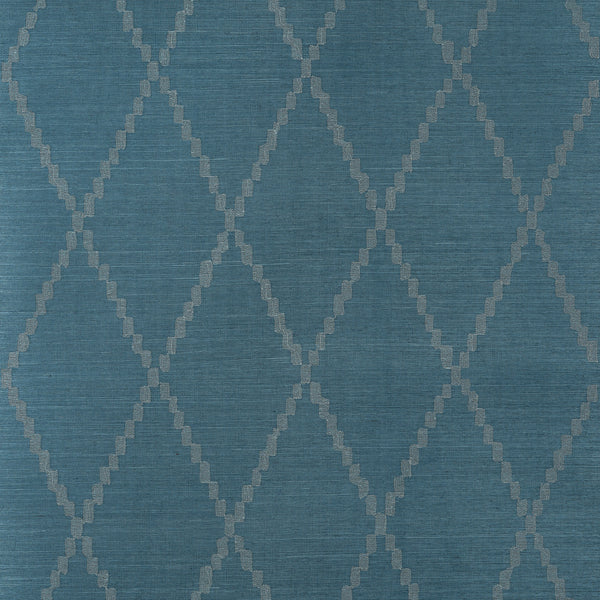 Ribbon Sisal, Navy Wallcoverings | Thibaut