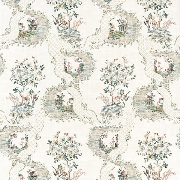 Antoinette, Beige Wallcoverings | Thibaut