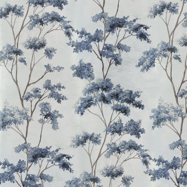 Dalton, Spa Blue on Pearl Wallcoverings | Thibaut