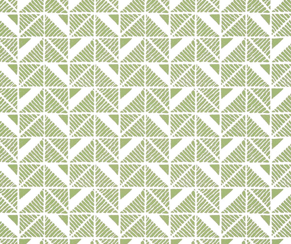 Clipperton Stripe - Green Wallcovering | Anna French