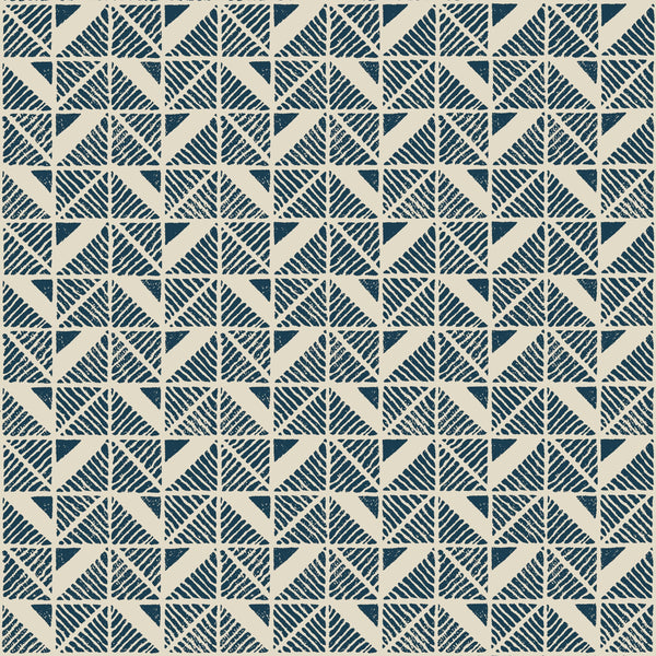 Bloomsbury Square, Navy Wallcoverings | Thibaut