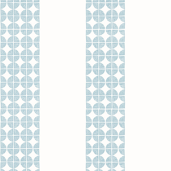 Fairmont Stripe, Soft Blue Wallcoverings | Thibaut