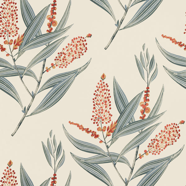 Winter Bud, Coral Wallcoverings | Thibaut
