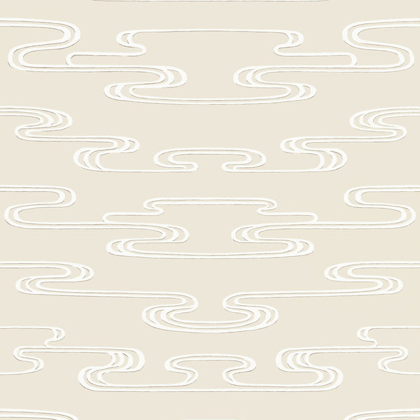 Cloudwater, Beige Wallcoverings | Thibaut