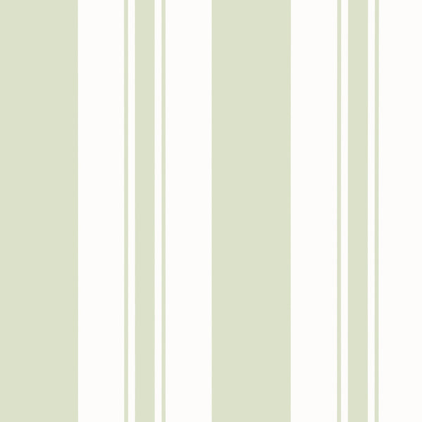 Keswick Stripe, Green Wallcoverings | Thibaut