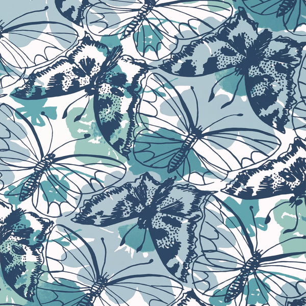 Paxton, Blue Wallcoverings | Thibaut