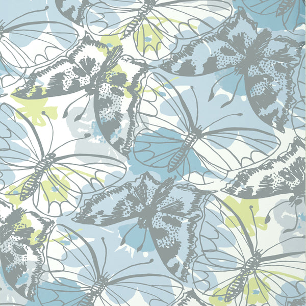 Paxton, Soft Blue Wallcoverings | Thibaut
