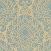 Annette, Aqua on Metallic Champagne