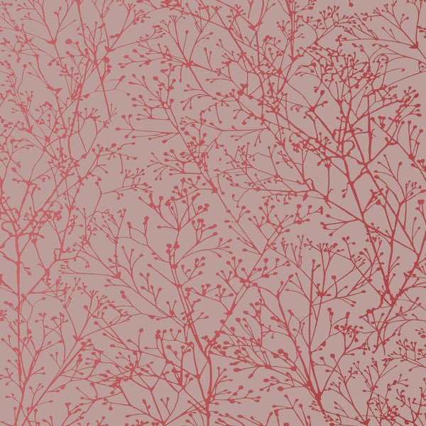 Zola, Pink on Grey Wallcoverings | Thibaut