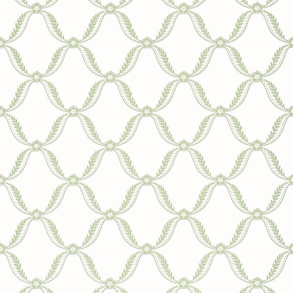 Tate Trellis Green Wallcovering