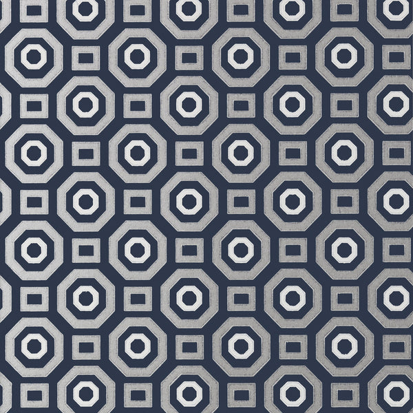 Zane, Metallic on Navy Wallcoverings | Thibaut
