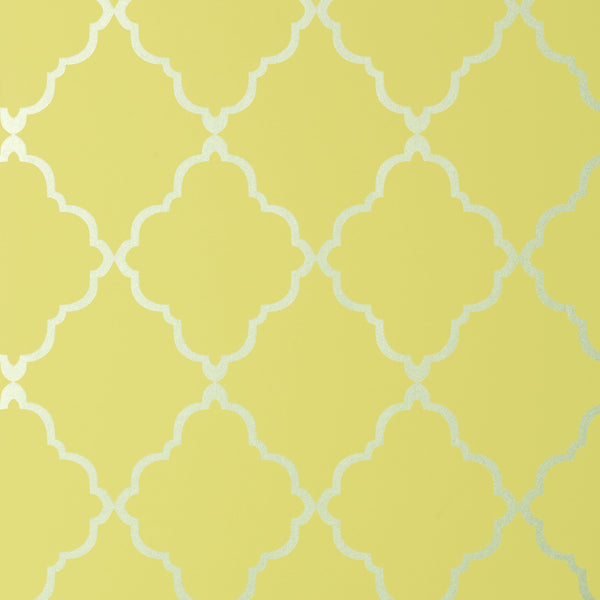 Klein Trellis, Yellow Wallcoverings | Thibaut