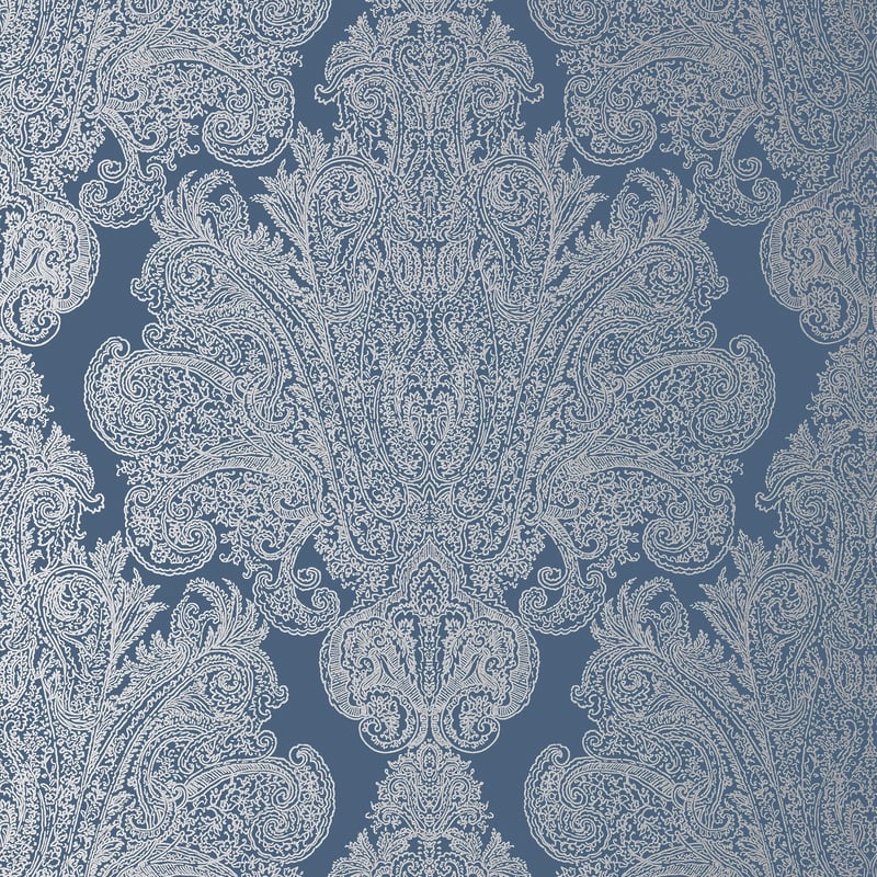 Auburn, Metallic Silver on Navy