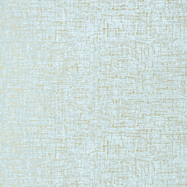 Tresco, Metallic Gold on Aqua Wallcoverings | Thibaut