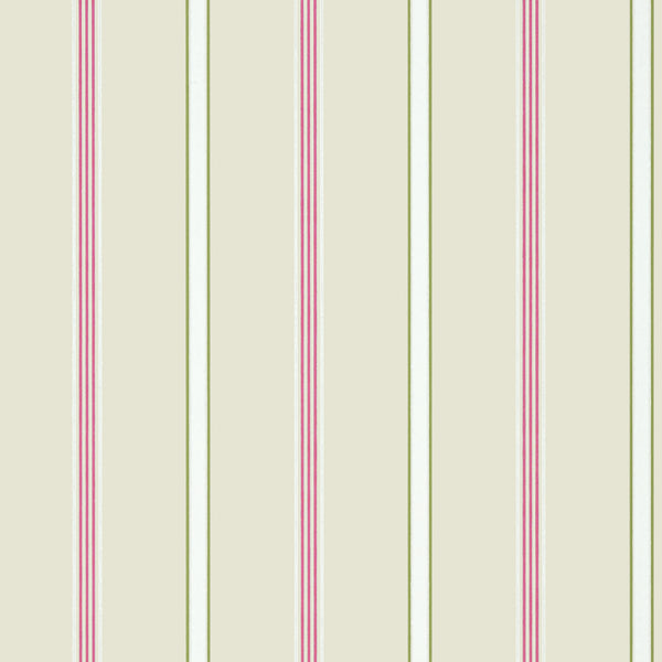 Dawson Stripe, Pink and Green Wallcoverings | Thibaut