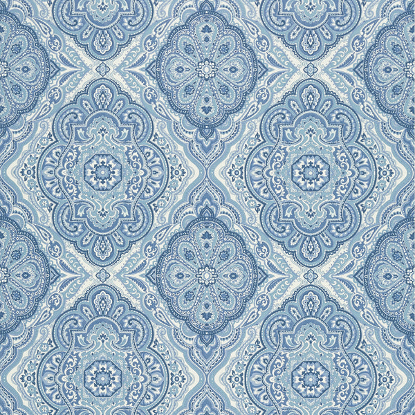 Sterling, Blue and White Wallcoverings | Thibaut