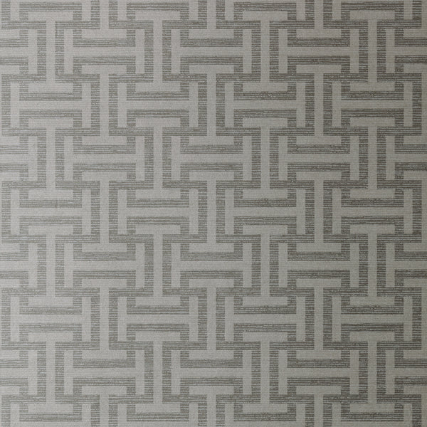 Rymann, Metallic Silver Wallcoverings | Thibaut