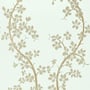 St. Albans Grove, Metallic Pewter on Aqua