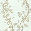 St. Albans Grove, Metallic Pewter on Aqua
