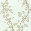 St. Albans Grove, Metallic Pewter on Aqua