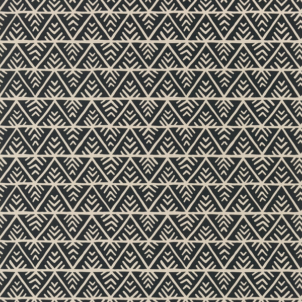 Jules, Black on Flax Wallcoverings | Thibaut