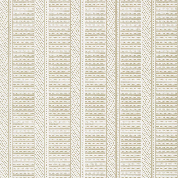 Montecito Stripe, Beige Wallcoverings | Thibaut