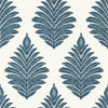 Palampore Leaf, Blue and White
