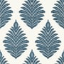 Palampore Leaf, Blue and White