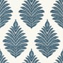 Palampore Leaf, Blue and White