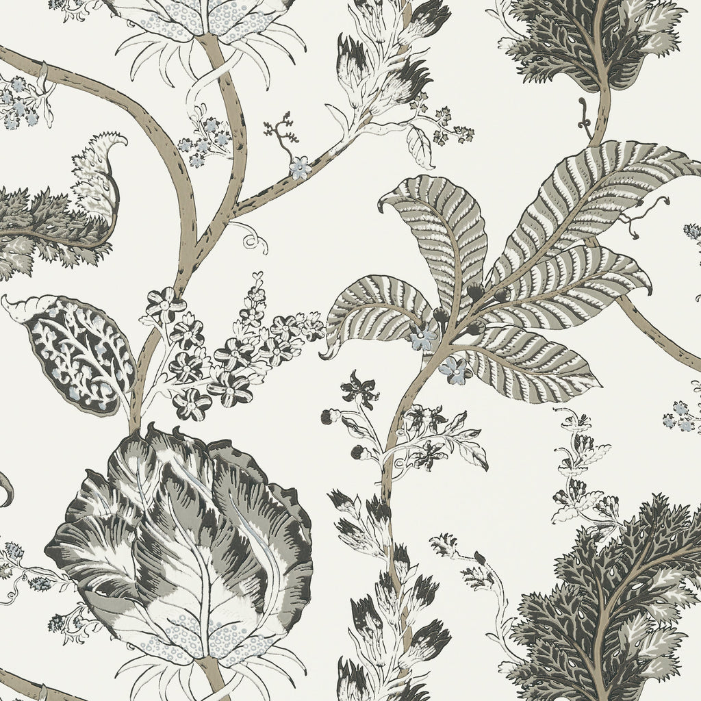 Kalamkari Vine, Black and White